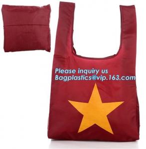 China Custom Gift Promotional 210D 420D Polyester 190T Nylon Small Drawstring Bag,Reusable Polyester Foldable Grocery Shopping on sale