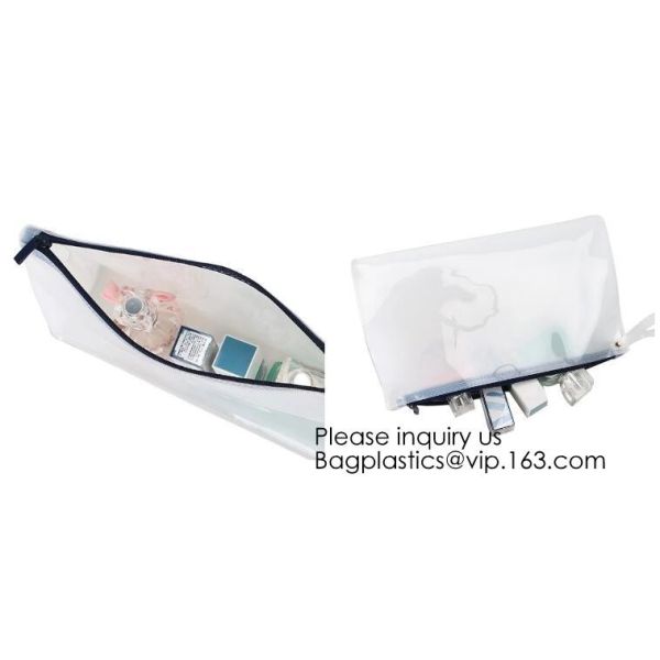 Promotional EVA cosmetic pouch bag with a rubber handle,eco friendly transparent BSCI women EVA cosmetic bag, bagease