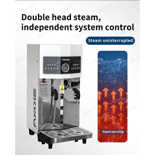 110V/220V Intelligent Touch Double Head Coffee Electric Milk Steamer Frother For Coffee Maker