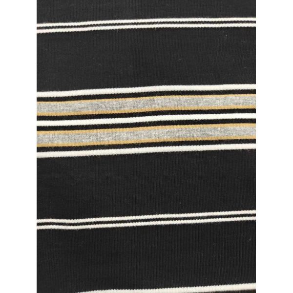 Comfortable And Breathable Durble ​Striped Material Fabric For T-Shirt