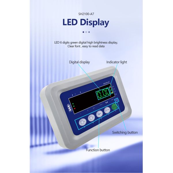 130mm*138mm*200mm SOHE A7 Meter Weighing Indicator Sensor Display Instrument with 1