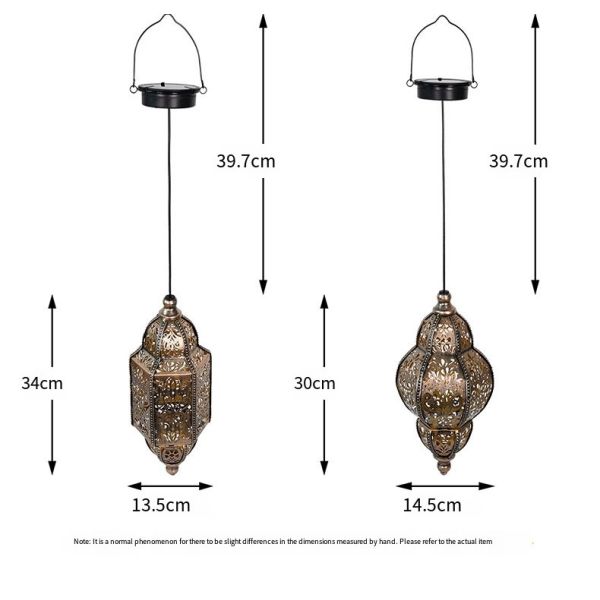JYLIGHTING Solar Lamps Garden Waterproof Black Garden Light Outdoor Vintage Rope Pendant Light