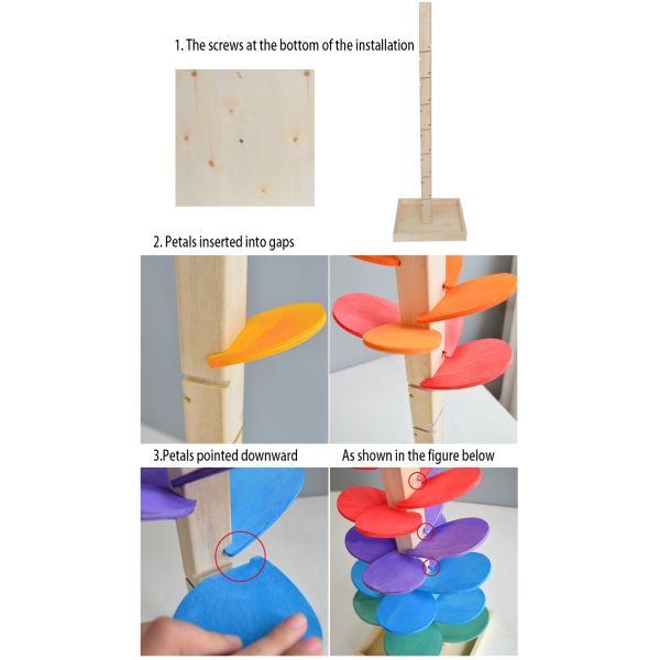 Rainbow Music Tree Early Learning Educational Toys Color Disassembly Ball Tree Game