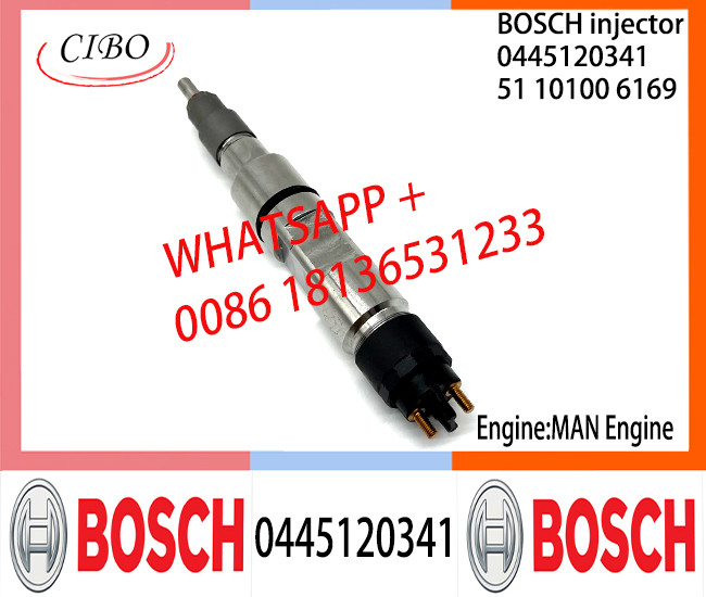BOSCH 0445120341 Neutral Diesel Fuel Injector Assembly 0445120341 51101006169 For MAN Engine