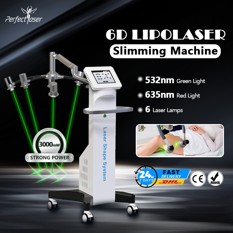 Pure Laser 6D Diode Green Red Laser Weight Loss Machine Body Slimming