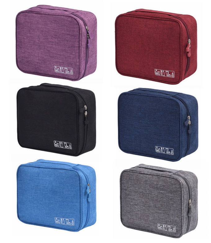 China Supplier Custom Square Cosmetic Toiletry Bag With Zipper