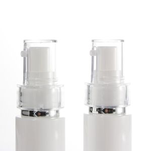 80ml Flat Shoulder Cosmetic White Lotion Pump Bottle