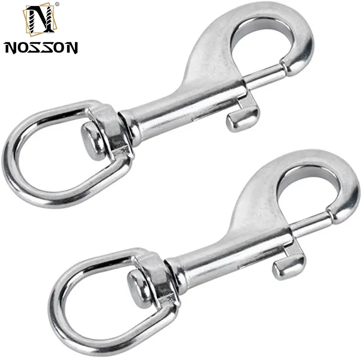Plain Finish Stainless Steel Bolt Snap Swivel Carabiner for General Industry 10mm