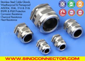 Quality Weatherproof & Waterproof 304, 316, 316L Stainless Steel IP68 Cable Glands (Cord Grips / Cable Grips) wholesale