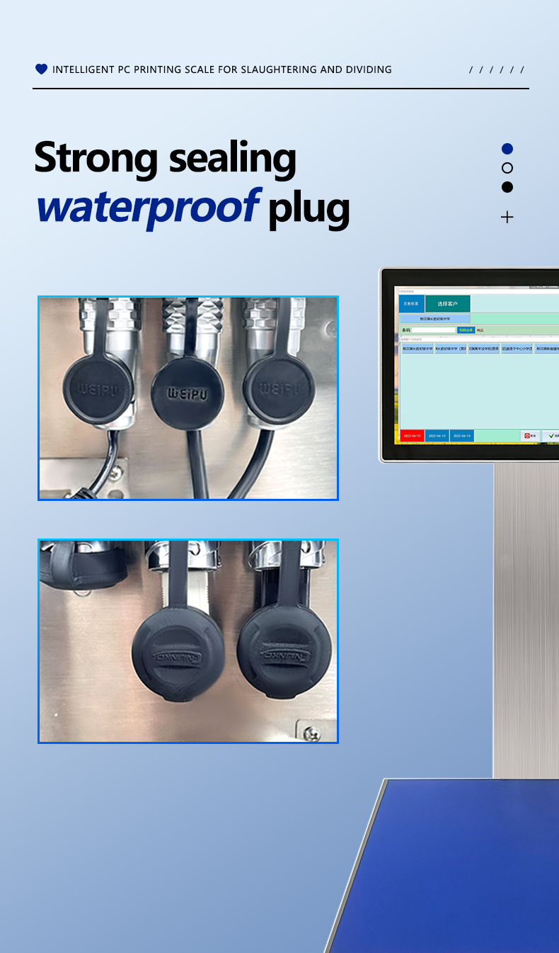 Label Printing Fully Waterproof Smart Scale with Smart Screen and 304 Stainless Steel