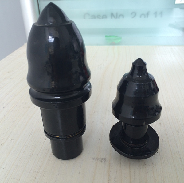 Tungsten Carbide Tips Chisel Drill Bit With Double Step Shank / Bullet Tooth Cutter Bit