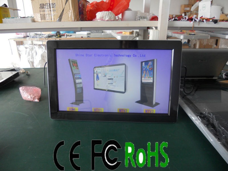 Lobby stand 32" inch LED internet touchscreen all-in-one PC kiosk interactive advertising information checking machine