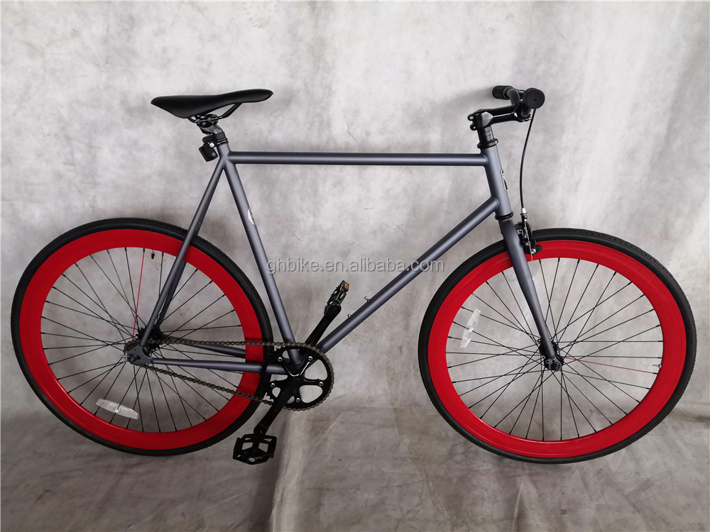 Ordinary Pedal Fixie Bike 700c Single Speed Fixed Gear Bicycle with Double V Brake