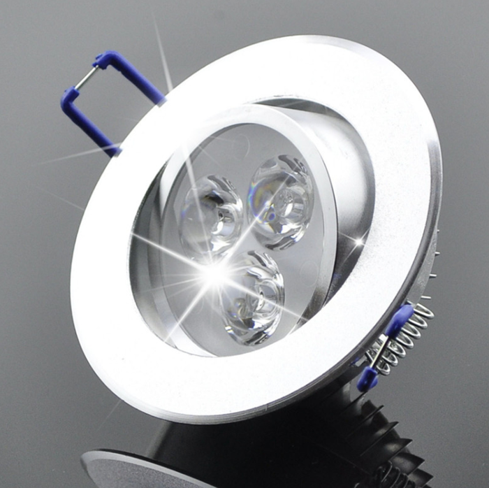 Small Size Round LED Recessed Ceiling Lights Fittings 3 Watt Epistar Chip With Cooling Fins