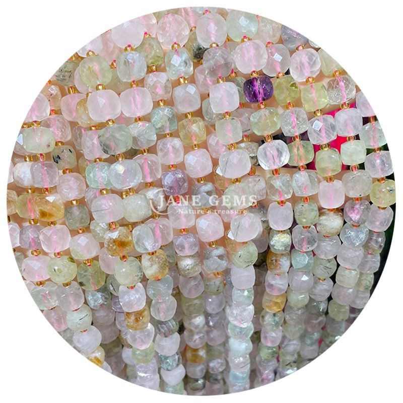 Wholesale Natural Gemstone Loose Beads Flourite Crystal Stone Loose Beads Moonstone Loose Bead Spacers for Diy Jewelry