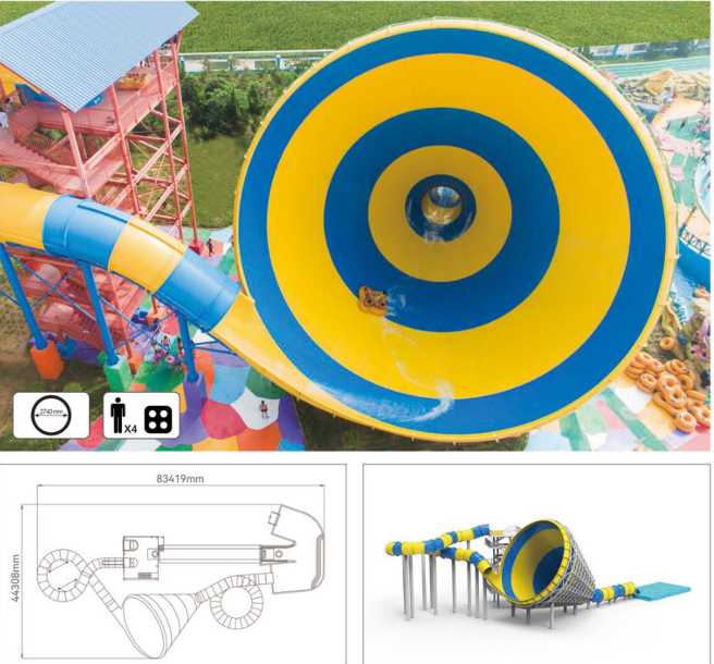 Large Scale Thrill Water Rides Commercial Aqua Fun Slide Water Park Custom Design installation 12 year warranty