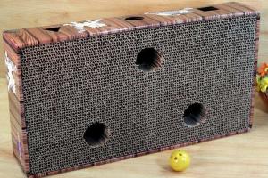 Quality Kitten Shaped Cardboard Cat Scratcher House Without Harming The Environment wholesale