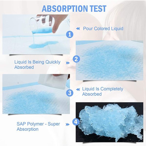 Waterproof XXL Disposable Bed Underpads With Adhesive Strips