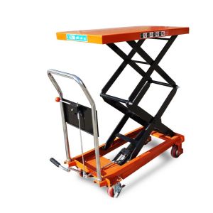 China Versatile Hydraulic Double Scissor Lift Table Manual Crank on sale