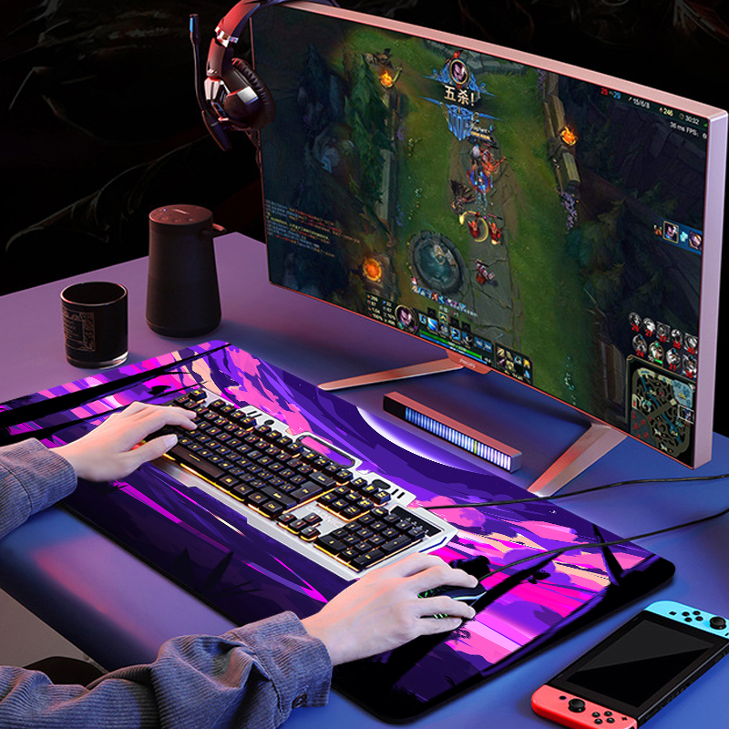 Custom Logo Xl Xxl Xxxl Extended Non Slip Nature Rubber Gaming Mouse Pad with Printing