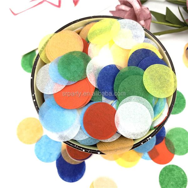 Round Tissue Paper Confetti Wedding Party Poppers Streamers Confetti Streamer
