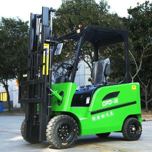Quality 2T Wheel Electric Forklift 4 Wheels Pallet Stacker With Battery Powered Forklift Truck wholesale