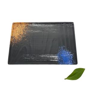 Quality Rectangle Shape Melamine Soup Plate Dinnerware Galaxy Pattern wholesale