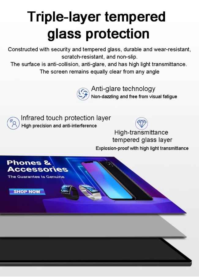 ZXT LCD Floor Standing Android Video LCD Advertising Player Equipment
