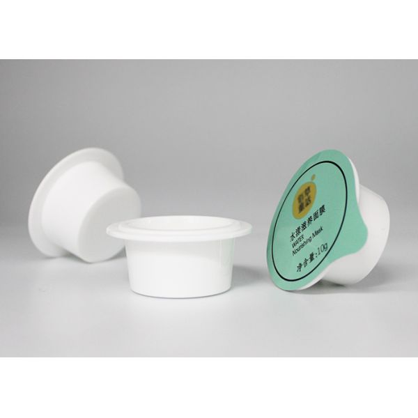 SGS Small Plastic Packaging Containers For Bubble Clay Mask With Printed Sealing Coat