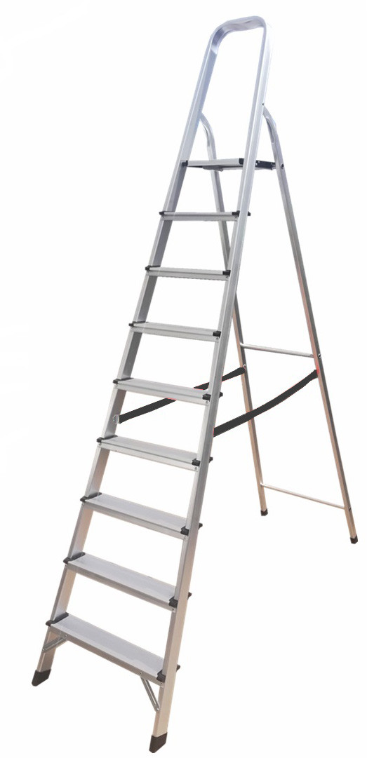 9 Steps Stool Household Lightweight Aluminum Step Stool Ladder