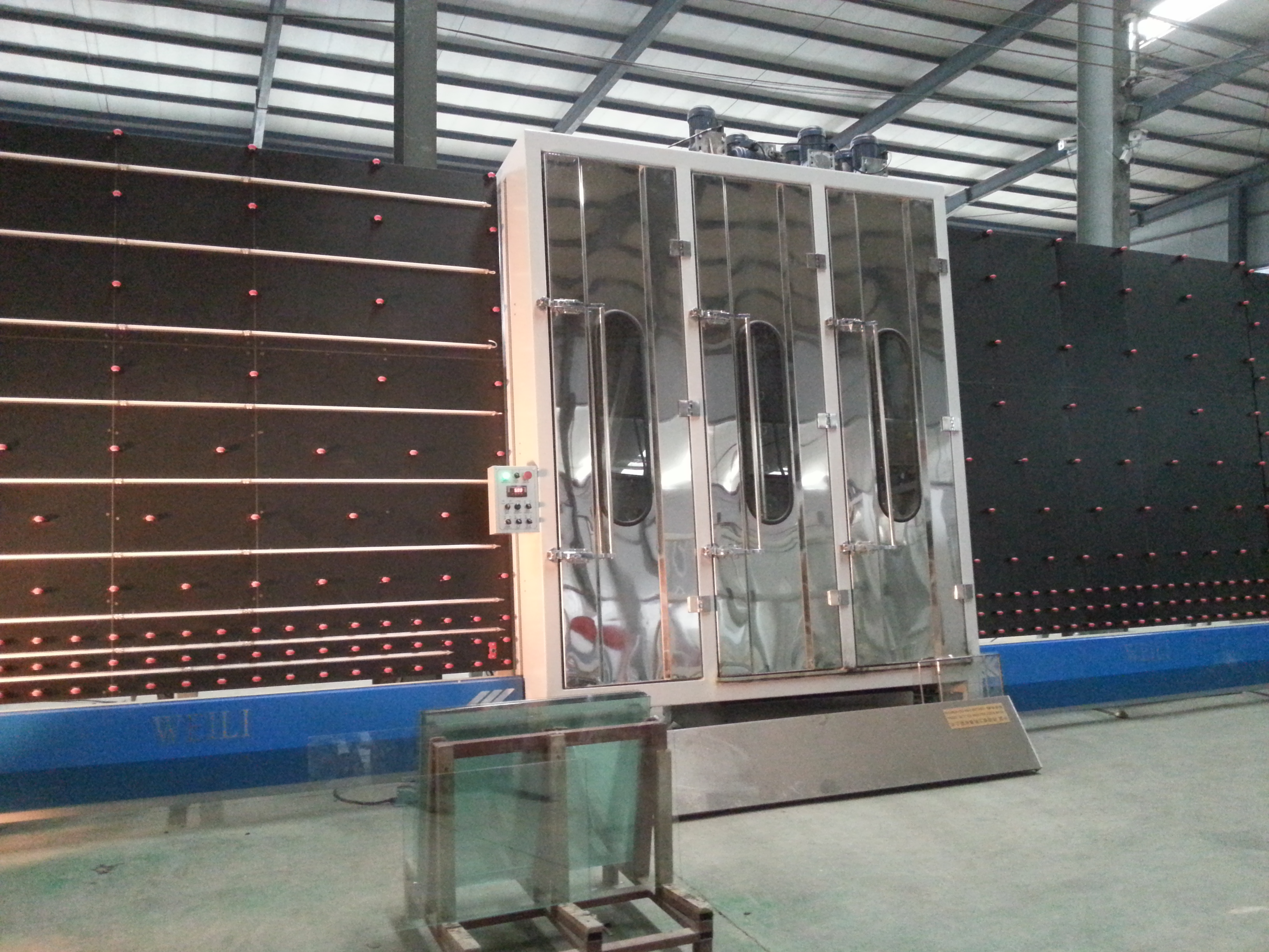 Efficient Automatic Glass Washer , Glass Dryer Machine Stainless Steel Frame