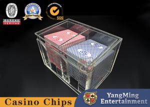 China Acrylic Poker Card Waste Box Fully Transparent Baccarat Poker Table Game Table Card Box on sale