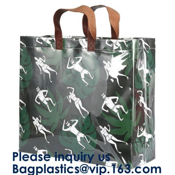 Biodegradable Promotional BAGEASE Three-Layer Hand Bag PVC Tote Waterproof Craft Paper Bag Leather Handle Tote Bag