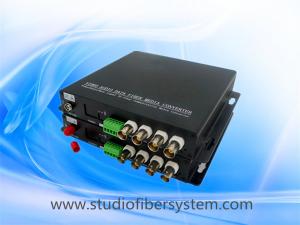 Quality 4CH analog video audio fiber converter with black aluminum case wholesale