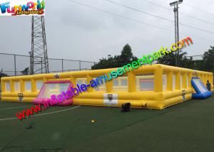 Quality Customized Four Goal Inflatable Football Arena , Soapy Football Soccer Pitch wholesale