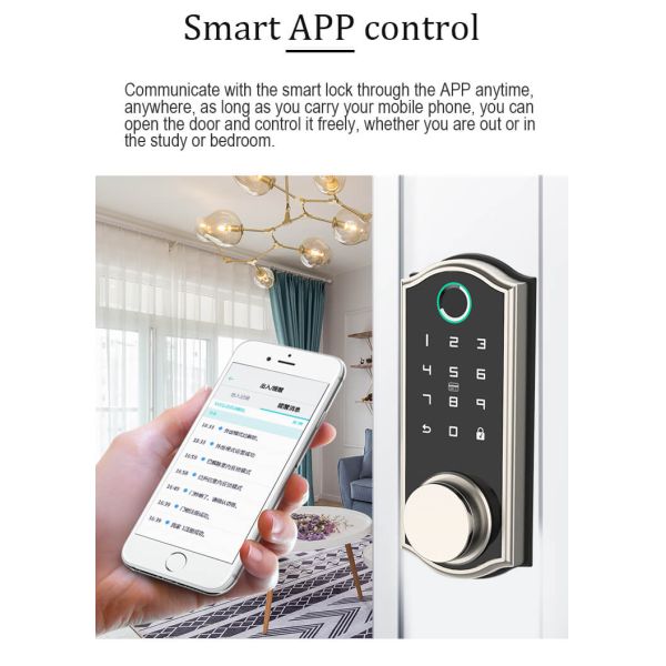 HFSecurity BP03 Biometric Keyless Smart Phone Open way Bluetooth Fingerprint Door Look