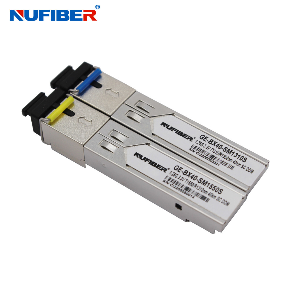 1.25G SFP Module WDM 40km 1310nm / 1550nm SFP Transceiver SC DDM