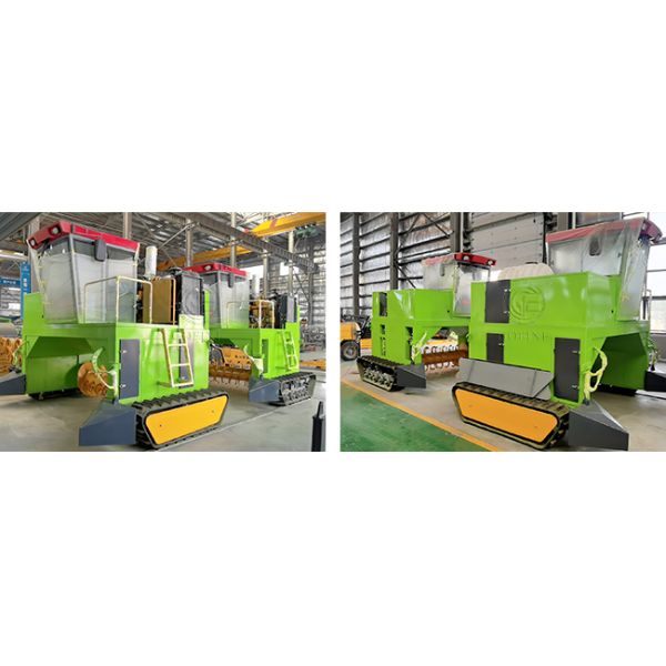 Full Hydraulic Crawler Compost Turner Machine for Organic Waste Fermentation