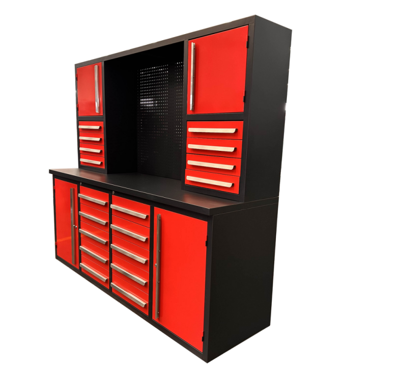 KEY Lock Heavy Duty Workbench with Powder Coat Steel Finish and Electrical Components