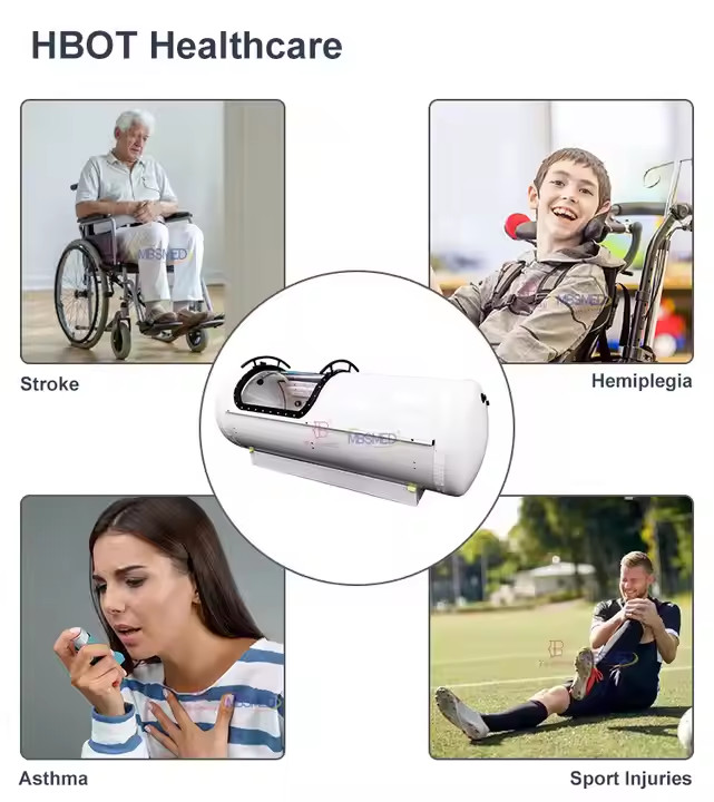 HBOT 1.5 ATA 2 ATA 3 ATA HBOT Chambers Dual Single Person Hard Shell Oxygen Therapy Solution Hyperbaric Oxygen Chamber