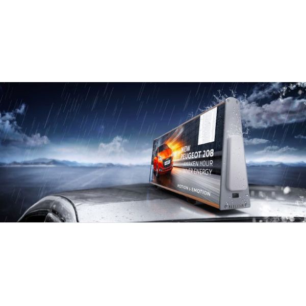 CE ROHS FCC Taxi Roof LED Display Full Color Advertising Panel