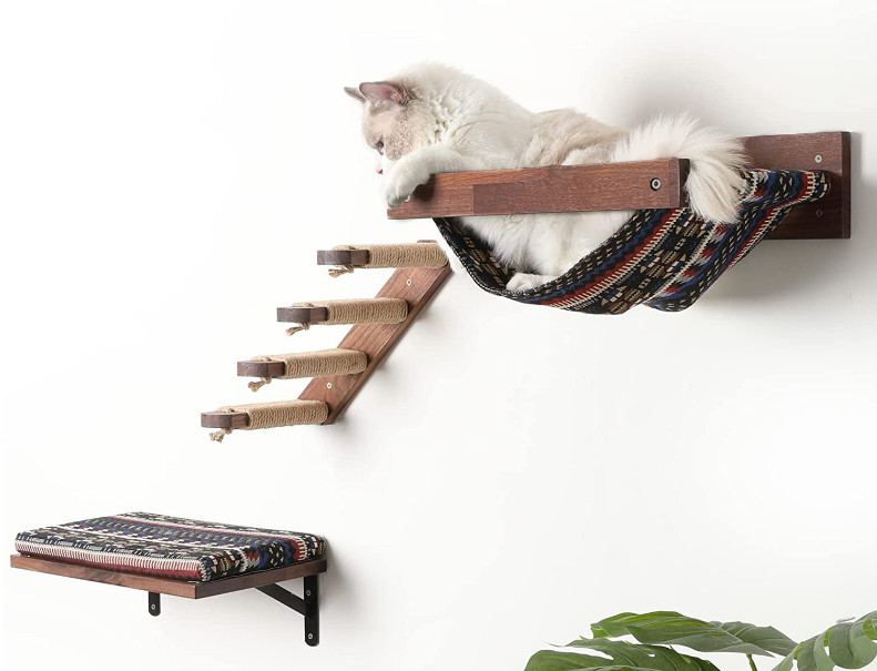 wooden cat hammock