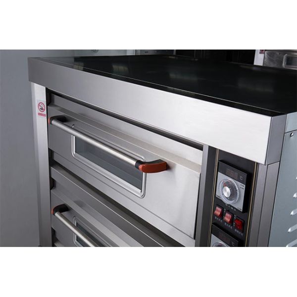 Electric Double Deck Four Trays Industrial Baking Oven