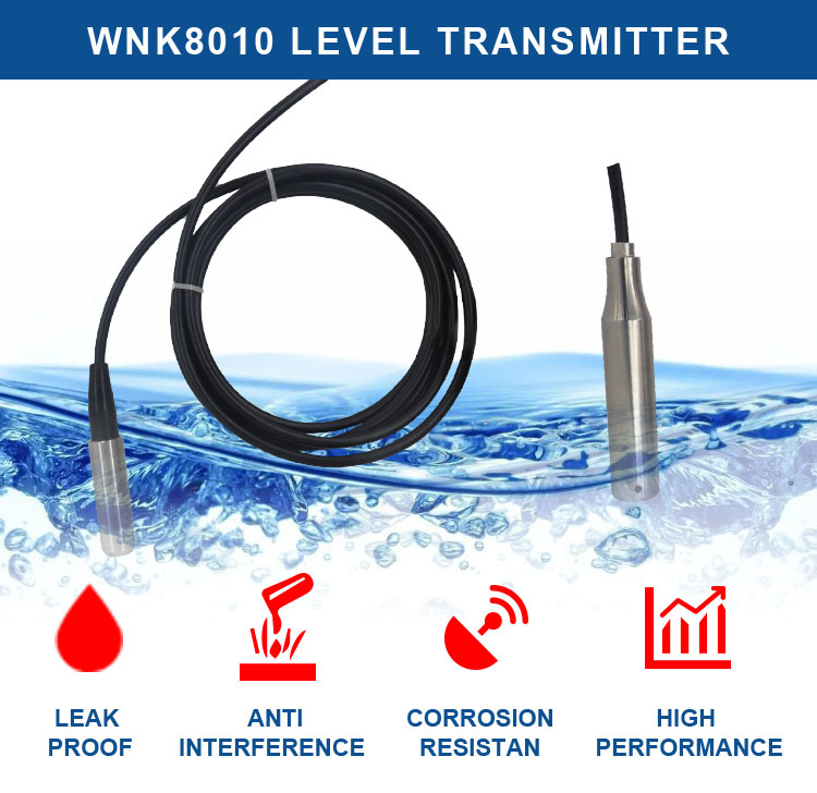 WNK 8010 Water Level Transmitter , 0.2% FS Water Level Depth Sensor