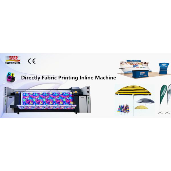 CMYK Large Format Textile Printer 1800dpi Automatic Feeding