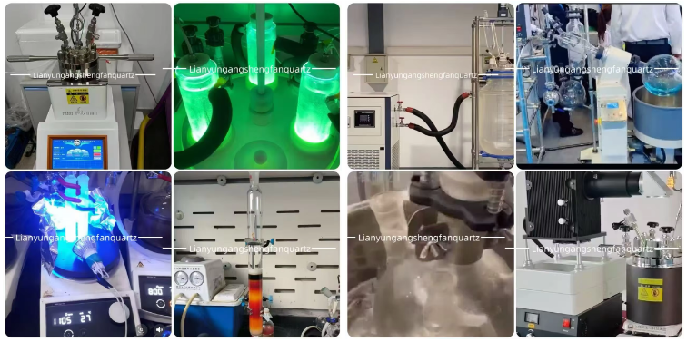 Custom 50ml To 5000ml Quartz Glass Reactor Vacuum Quartz Photochemical Reactor