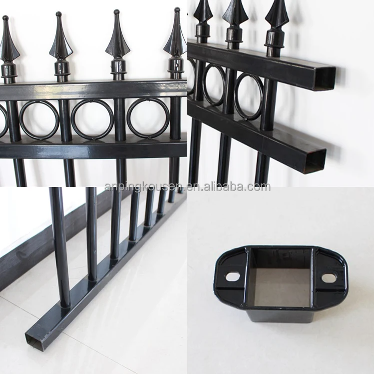 Bolts Nuts Included Manufacture Faux Antique Wrought Iron Railing Fence for Villa