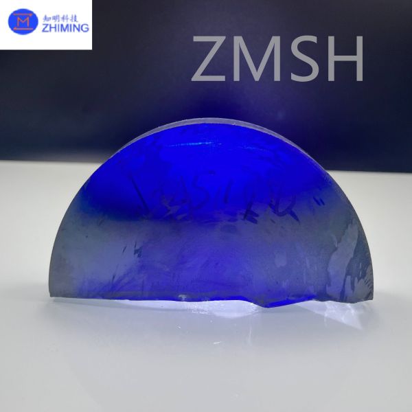 Synthetic Gemstone Royal Blue Moissanite Silicon Carbide SiC Raw Materials High Hardness Customization