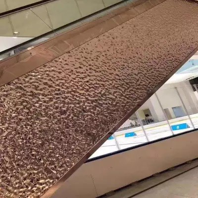 Grade 201 304 304L 316 316L PVD Rose Gold Stainless Steel Water Ripple Sheets