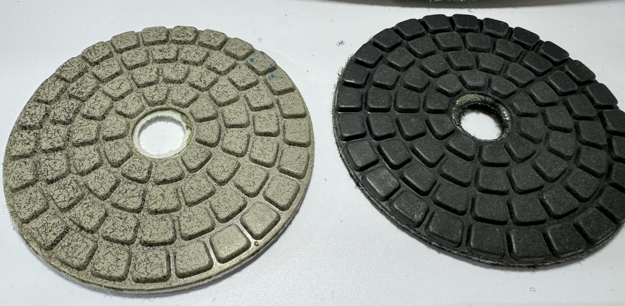 Black / White Buff Diamond Wet Polishing Pad Dia 100mm 125mm For Stone